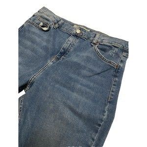 Topshop Moto Jamie Skinny Jeans Womens Distressed Stretch 34x30